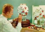 Dekormaler im VEB Porzellan-Manufaktur Meißen - 1963