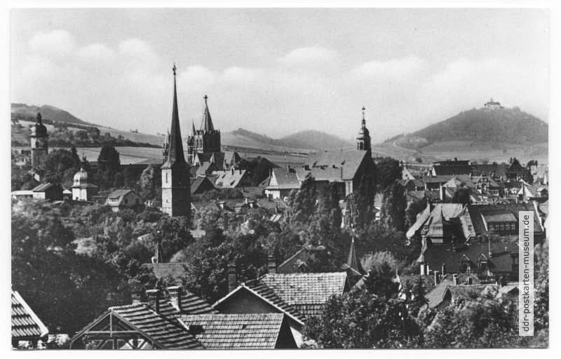Blick über Arnstadt zur Wachsenburg - 1957