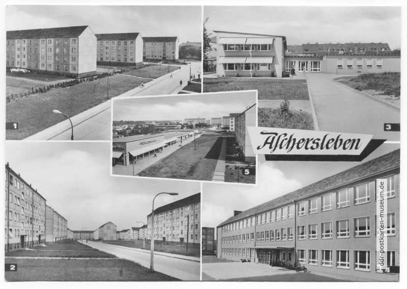 Neubauten im Kosmonautenviertel, Kinderkrippe "Nord", Oberschule - 1967