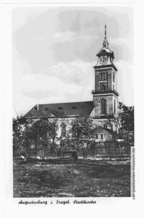 Stadtkirche in Augustusburg im Erzgebirge - 1954