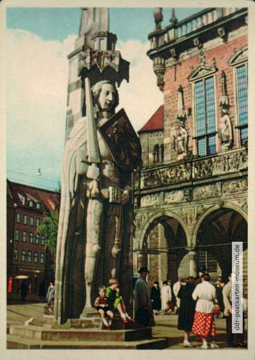Der Roland am Rathaus zu Bremen - 1954