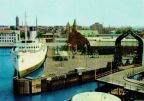 Ansichtskarte mit Hafen von Trelleborg für Gäste der Schwedenfähre "Saßnitz" - 1961