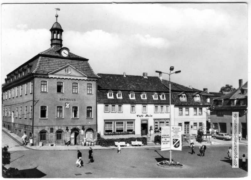 Markt mit Rathaus, Cafe Bein - 1982