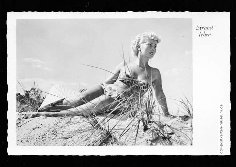 Strandleben, in den Dünen - 1956