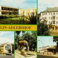 Berlin-Adlershof mit Kindergarten, Cafe "Melange", Pferdeplastik und Kaufhalle - 1988