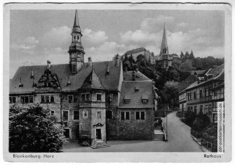 Rathaus mit Blick zum Schloß - 1949