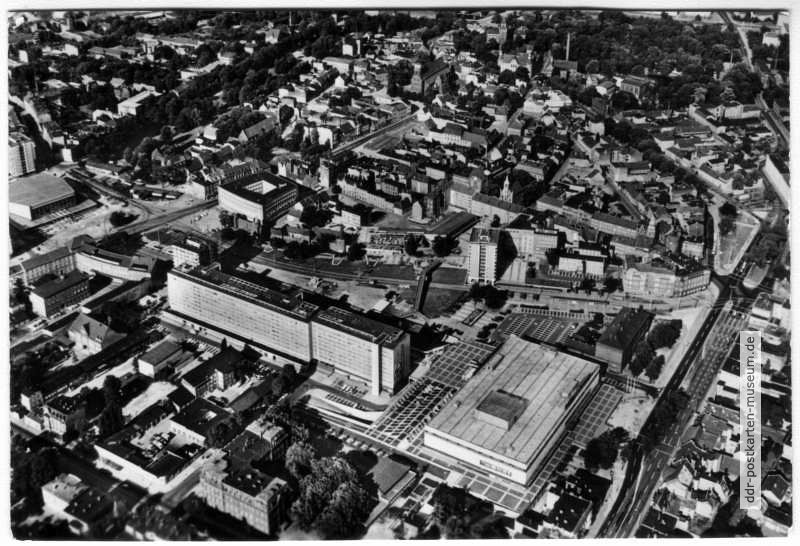 Luftbild vom Zentrum Cottbus - 1977