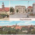 Schloß und Stadtkirche, Platz des Friedens, Blick auf Dippoldiswalde - 1977