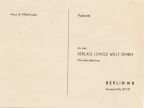 Drucksache als Antwortpostkarte für Abonnenten der Tageszeitung "Junge Welt" - 1958