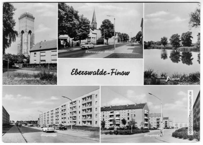 Wasserturm, Eberswalder Straße, Tonteich, Neubauten Ringstraße - 1971 / 1974
