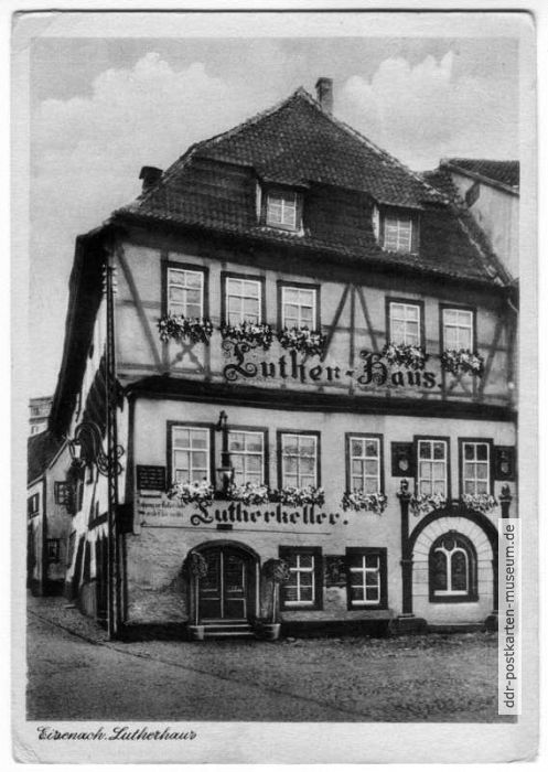 Lutherhaus mit Gaststätte "Lutherkeller" - 1951
