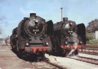Dampfloks 01 137 und 03 001 im Bahnhof Radebeul West - 1986