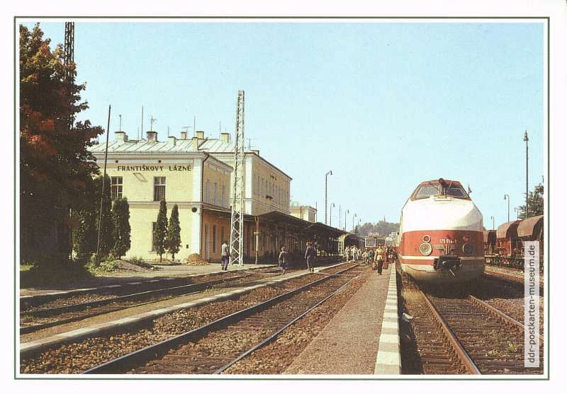 "Karlex" im Bahnhof Frantiskovy Lazne (CSSR) - 1986