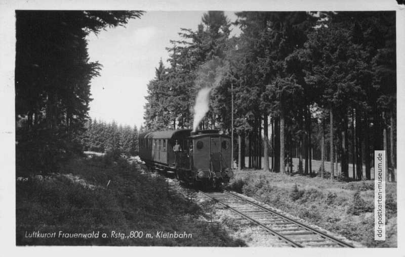 Kleinbahn beim Luftkurort Frauenwald im Thüringer Wald - 1955