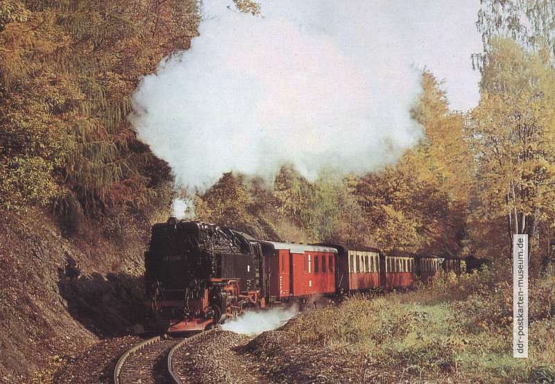 Harzquerbahn an der Steinernen Renne - 1990