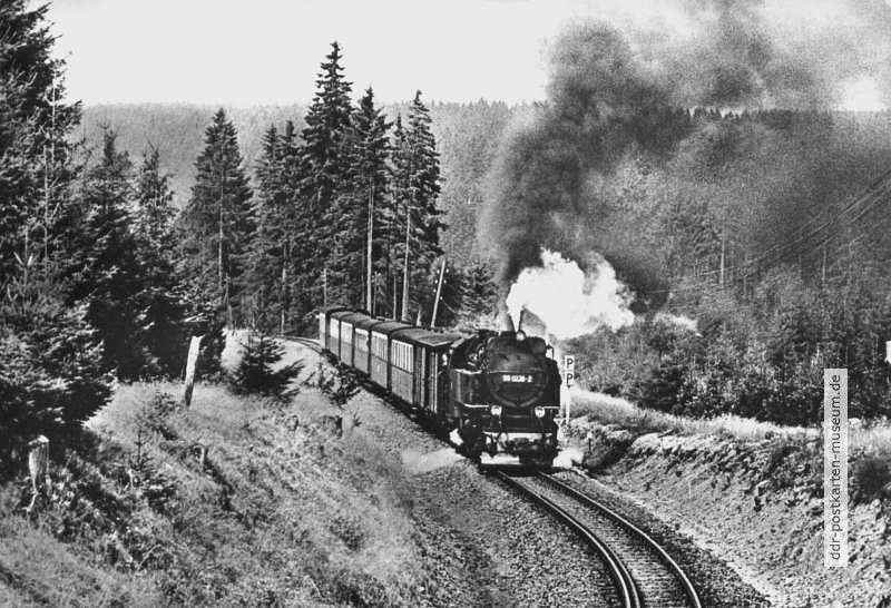 Harzquerbahn zwischen Benneckenstein und Tiefenbachmühle - 1985