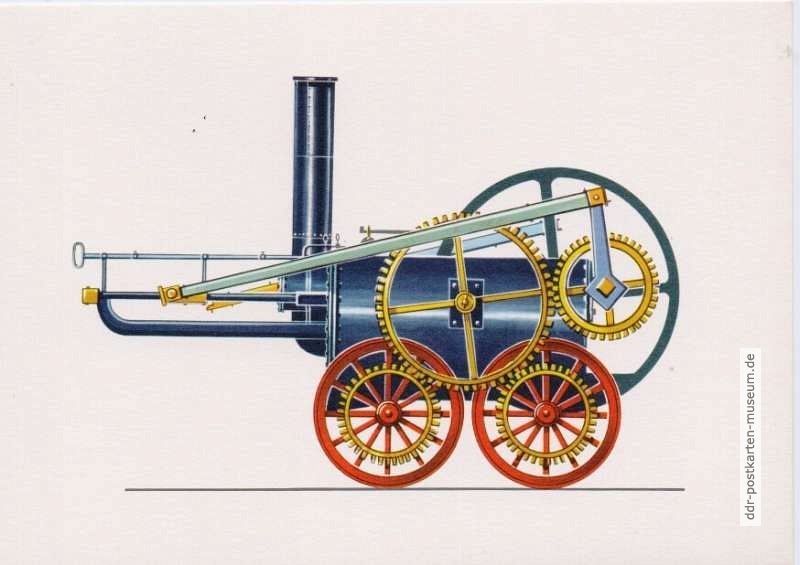 Trevithiks Schwungrad-Lokomotive von 1803 