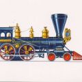 Lokomotive der Chicago-Western-Railways von 1867