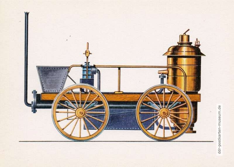 Lokomotive "Novelty" von Braithwaite & Ericsson, gebaut 1829