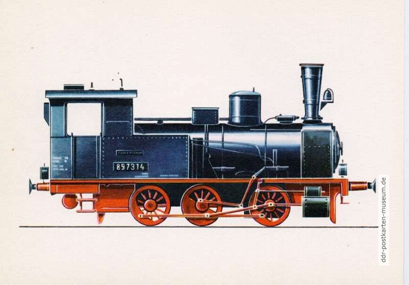 Güterzug-Tenderlokomotive der Baureihe 89 von 1878, bis 1970 Rangierlok !