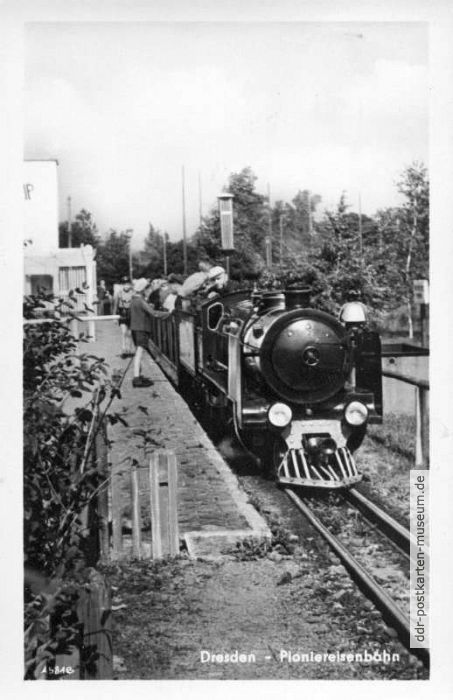 Pioniereisenbahn Dresden, Bahnhof "Frohe Zukunft" - 1955