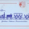Werbekarte für Görlitzer Oldtimer-Pioniereisenbahn - 1976