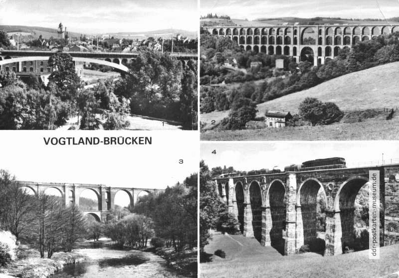 Vogtland-Brücken in Plauen, im Göltzschtal, Elstertal und Syratal - 1980
