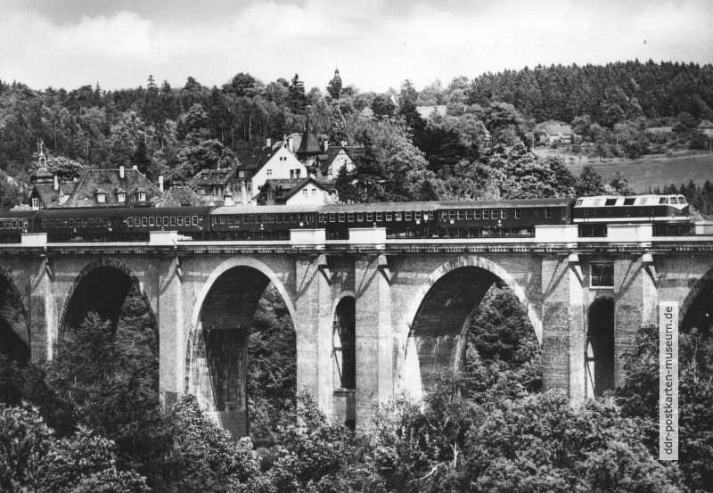 Elstertalbrücke bei Jocketa (Vogtland) - 1974