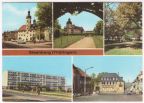 Rathaus, Schloßgarten, Park des Friedens, Oberschule, Ernst-Thälmann-Platz - 1978