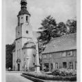 Evangelische Kirche und Postmeilensäule - 1955