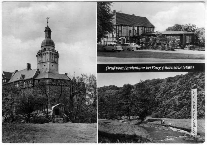 Gruß vom Gartenhaus bei Burg Falkenstein - 1977