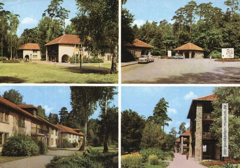 Pionierrepublik "Wilhelm Pieck", Eingang und Wohnhäuser - 1975