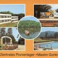 Zentrales Pionierlager "Maxim Gorki" - Bettenhaus, Freilichtbühne, Eingang, See, Freibad - 1983