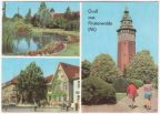 Goldfischteich im Schloßpark, Postamt, Wasserturm - 1968