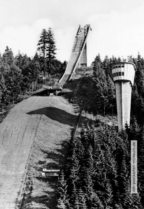 Oberhof, "Turmcafe" bei der Sprungschanze am Rennsteig - 1974