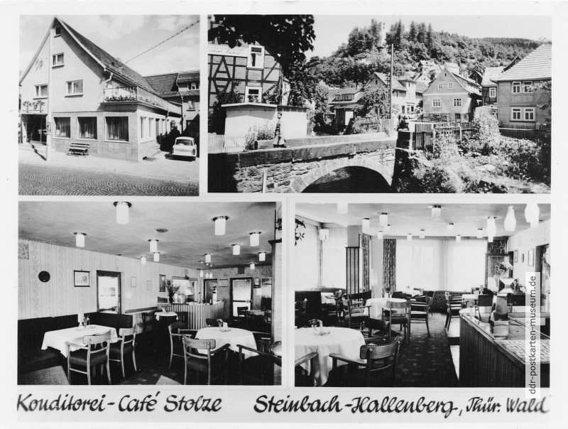 Steinbach-Hallnberg (Thüringer Wald), Konditorei und Cafe Stolze - 1974
