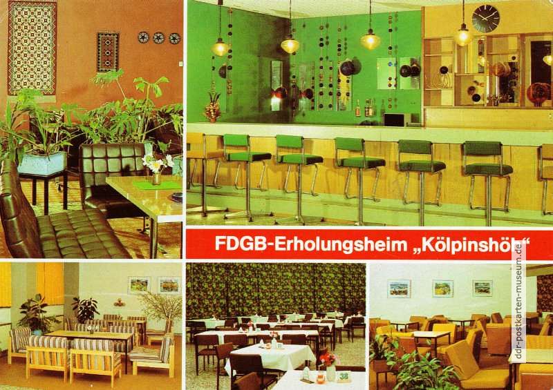 Kölpinsee (Usedom), FDGB-Erholungsheim "Kölpinshöh" mit Bar - 1980