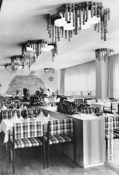 Oberwiesenthal, Restaurant im FDGB-Erholungsheim "Am Fichtelberg" - 1979