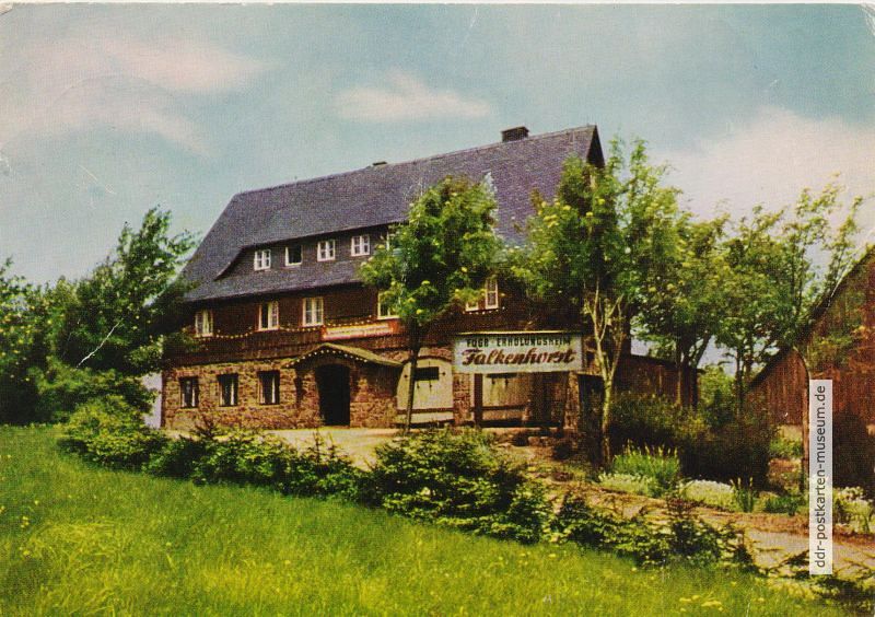 Waldidylle im Erzgebirge, FDGB-Erholungsheim "Falkenhorst" - 1969