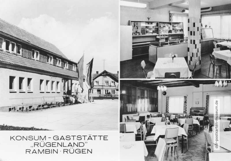Rambin (Rügen), Konsum-Gaststätte "Rügenland" - 1976