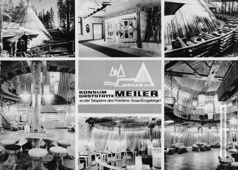 Sosa (Erzgebirge), Konsum-Gaststätte "Meiler" an der Talsperre des Friedens - 1965