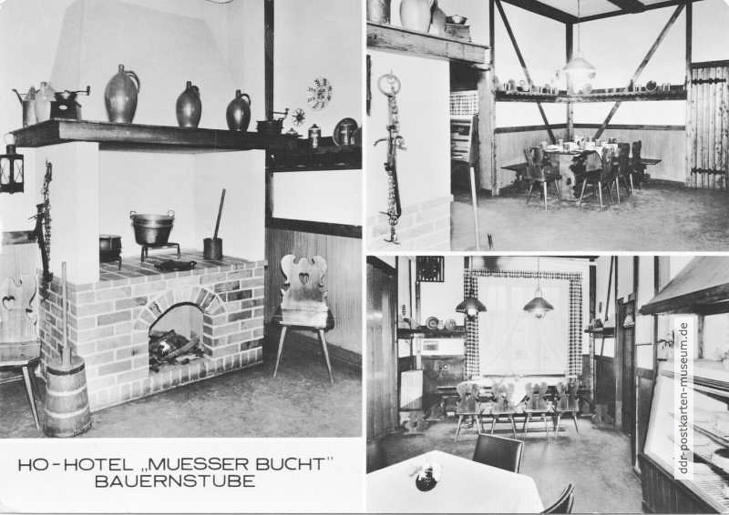Schwerin-Muess, Bauernstube im HO-Hotel "Muesser Bucht" - 1976