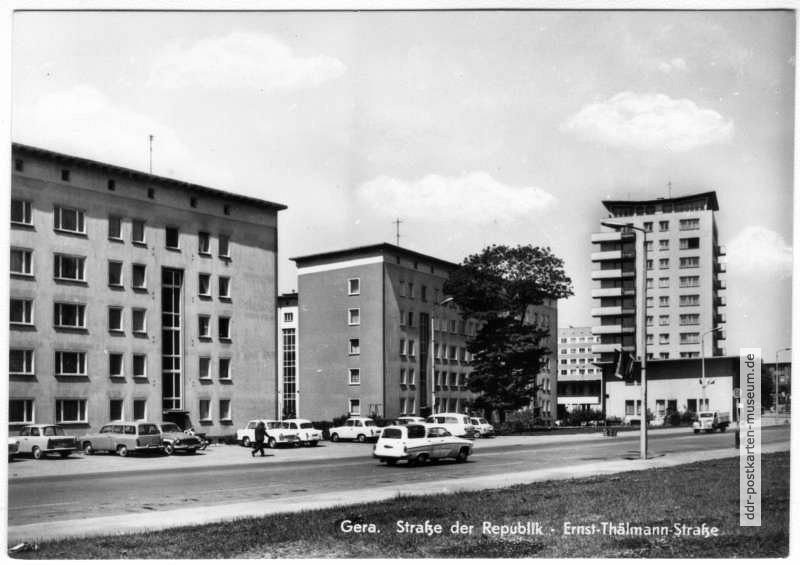 Straße der Republik / Ernst-Thälmann-Straße - 1969