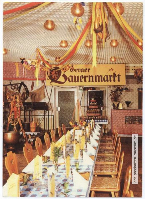 HO-Gaststätte "Osterstein", Gaststube vom Geraer Bauernmarkt - 1988