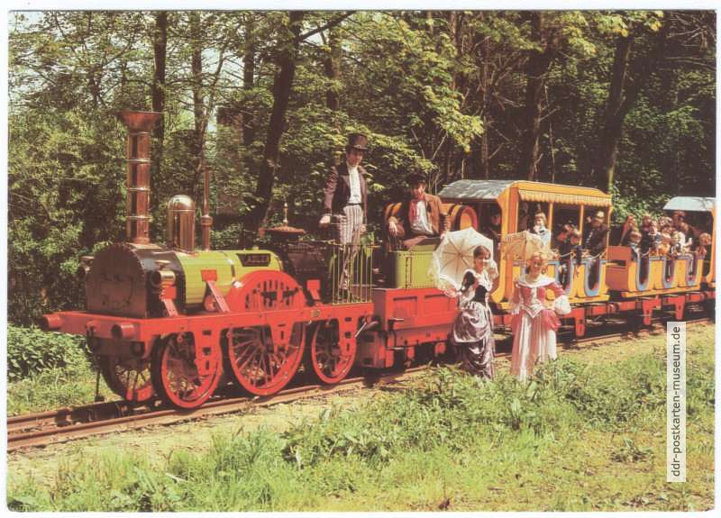 Oldtimer-Pioniereisenbahn im Park der Thälmann-Pioniere - 1985