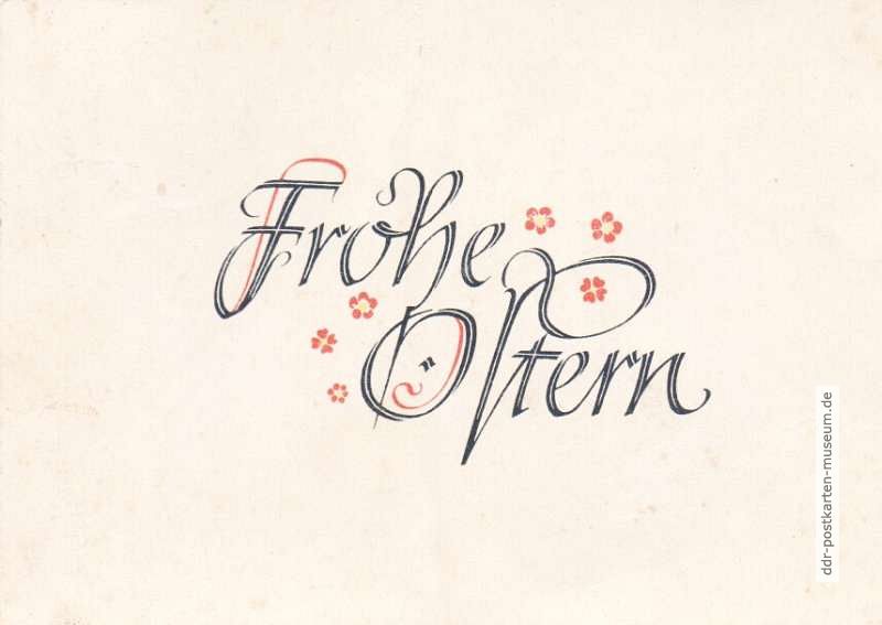 "Frohe Ostern", SBZ - 1948