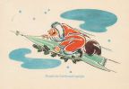 Herzliche weihnachtsgrüße mit Weihnachtsmann als Kosmonaut - 1965