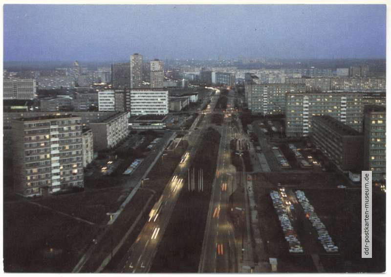 Magistrale von Halle-Neustadt - 1989