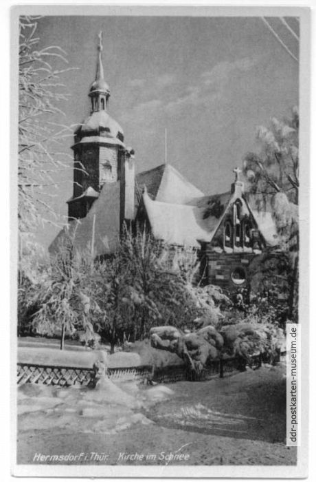 Katholische Kirche im Schnee - 1953