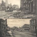 Deutsche Feldpostkarten mit zerstörten Orten in Frankreich und Ostpreußen - 1915 / 1917